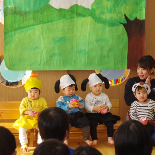 発表会のリハーサルしたよ。