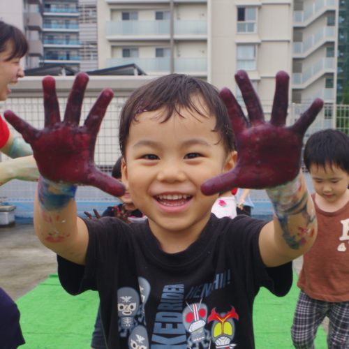 ボディペイント遊び【パリス錦町保育園】