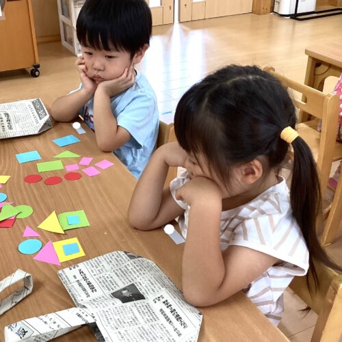 どんな形にしようかな～【パリス将監保育園】