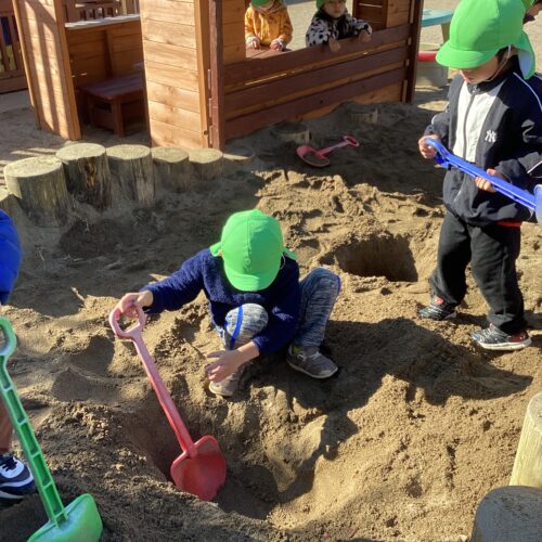 発掘ごっこが始まった！！【パリス将監西保育園】