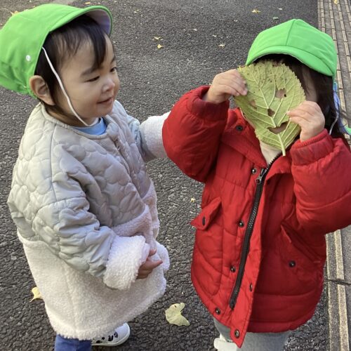 散歩で見つけたものは⁉🍂【パリス榴岡保育園】